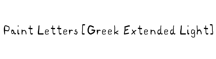 Paint Letters [Greek Extended Light]  font caratteri gratis
