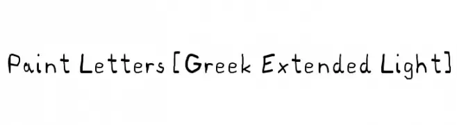 Paint Letters [Greek Extended Light]  フリーフォントのダウンロード