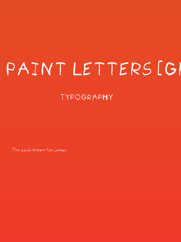 Paint Letters [Greek Extended Light] Poster