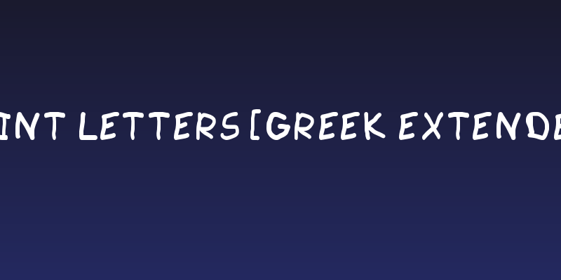 Paint Letters [Greek Extended] Social Header