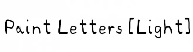 Paint Letters [Light]  Frei Schriftart Herunterladen