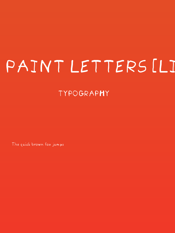 Paint Letters [Light] Poster
