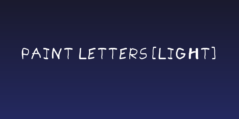 Paint Letters [Light] Social Header
