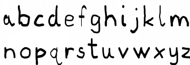 Paint Letters [Light] फ़ॉन्ट लोअरकेस