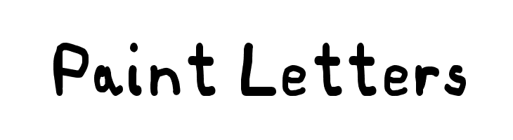 Paint Letters  Free Fonts Download
