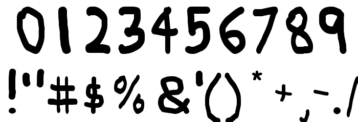 Paint Letters Font OTHER CHARS