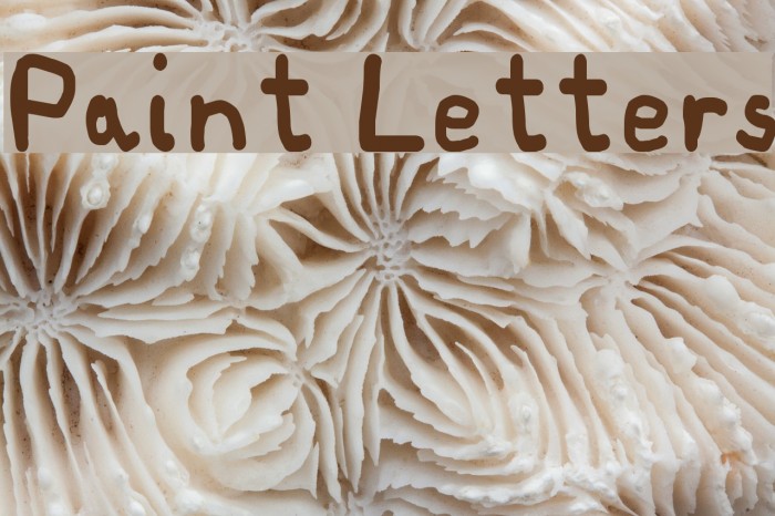 Paint Letters Font examples