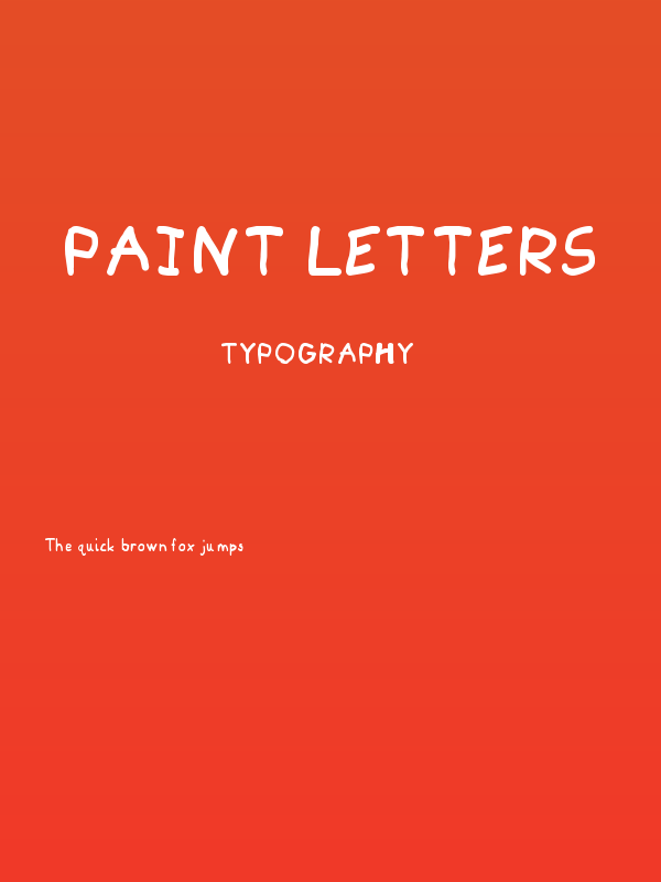Paint Letters Poster