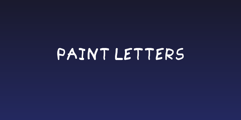 Paint Letters Social Header