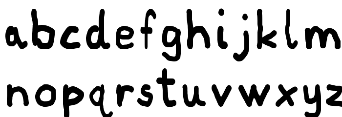 Paint Letters Font LOWERCASE