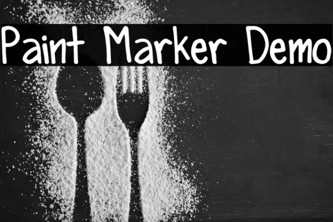 Paint Marker Demo Font examples