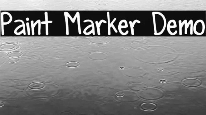 Paint Marker Demo Font examples