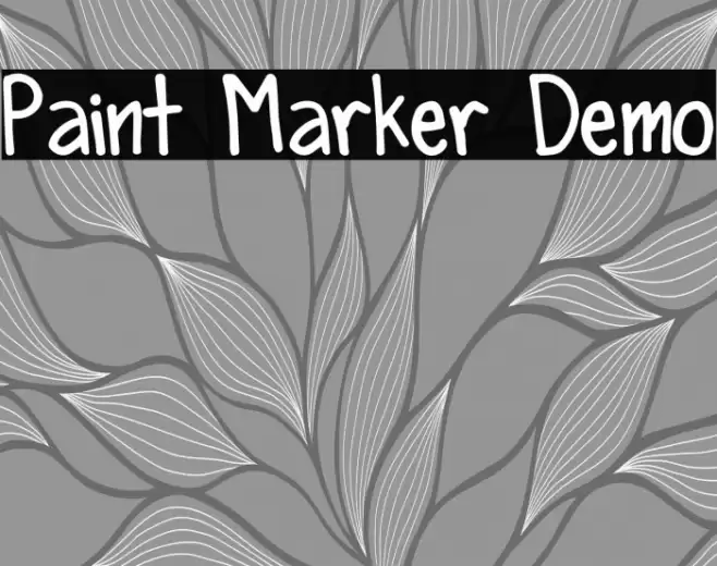 Paint Marker Demo Font examples