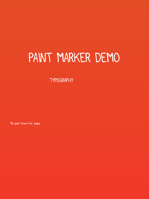 Paint Marker Demo Poster