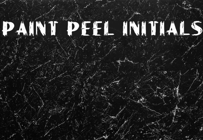 Paint Peel Initials Font examples