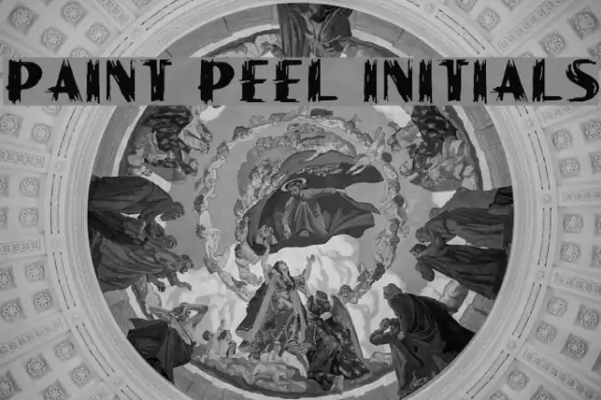 Paint Peel Initials Шрифта examples