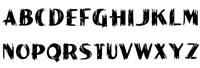 Paint Peel Initials Font LOWERCASE