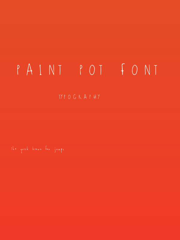 Paint Pot Font Poster