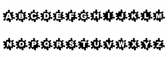 Paint Splatt Regular Font Litere mari
