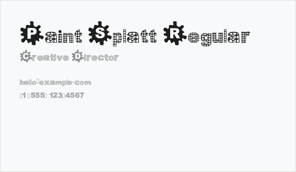 Paint Splatt Regular Business Card