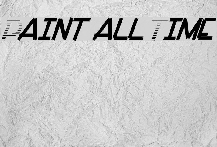 Paint all Time Font examples