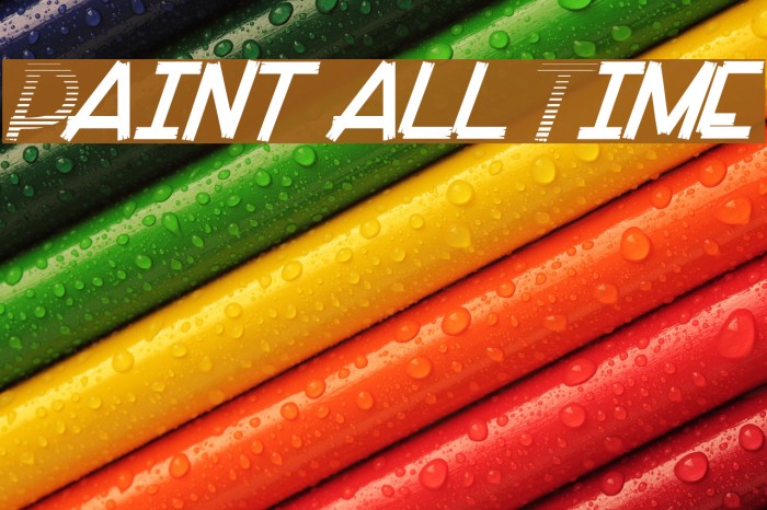 Paint all Time Font examples