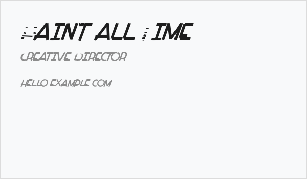 Paint all Time Business Card