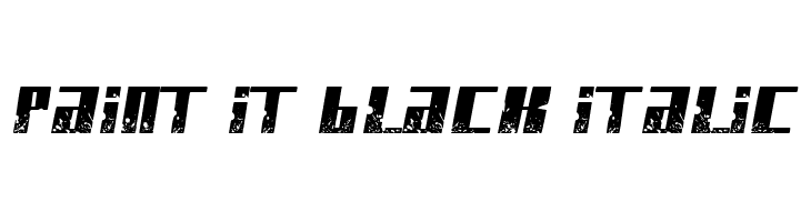 Paint it black Italic  les polices de caractères gratuit tlcharger