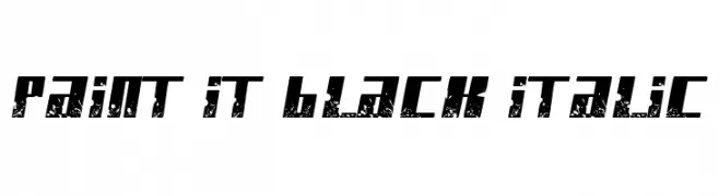 Paint it black Italic  Frei Schriftart Herunterladen
