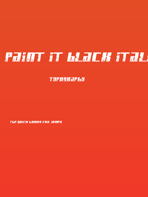 Paint it black Italic Poster