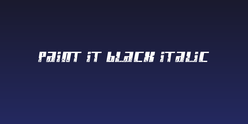 Paint it black Italic Social Header