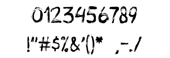 Paint the Sky Regular Font OTHER CHARS