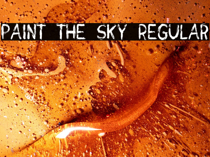 Paint the Sky Regular Font examples
