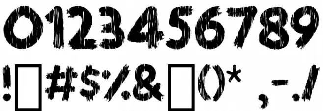 Paint the town Font OTHER CHARS