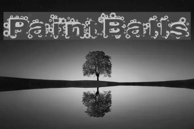 PaintBalls Font examples