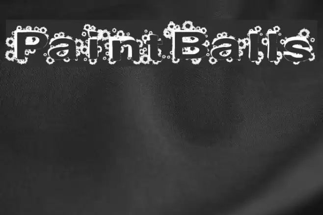 PaintBalls Font examples