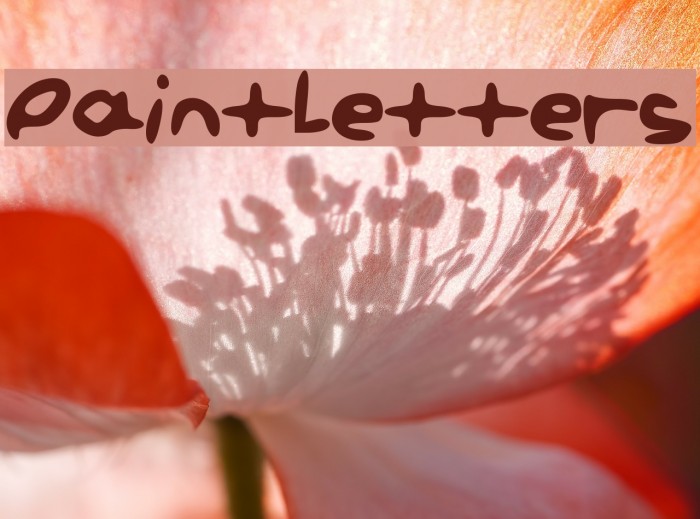 PaintLetters Font examples