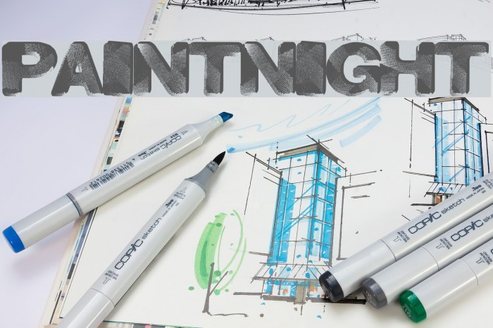PaintNight Font examples