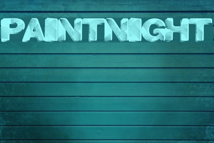 PaintNight Font examples