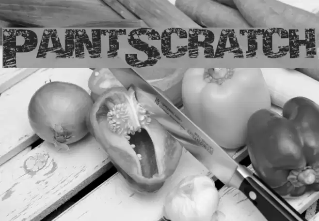 PaintScratch Font examples