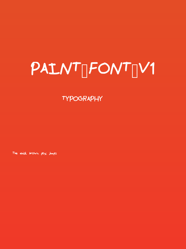 Paint_Font_v1 Poster