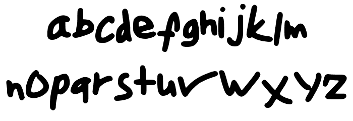 Paint_Font_v1 Font LOWERCASE