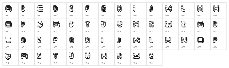 Paintball Regular Character Map