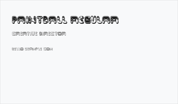 Paintball Regular Business Card