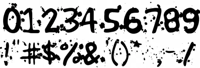 Paintball Font OTHER CHARS