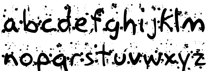 Paintball Font LOWERCASE