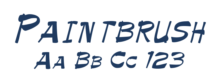 Paintbrush Font Preview
