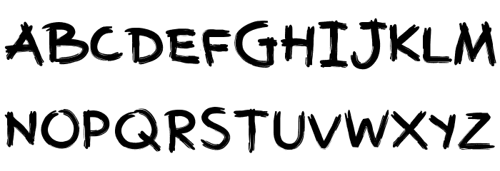 Paintbrush Font LOWERCASE