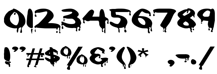 Paintdrips Font OTHER CHARS