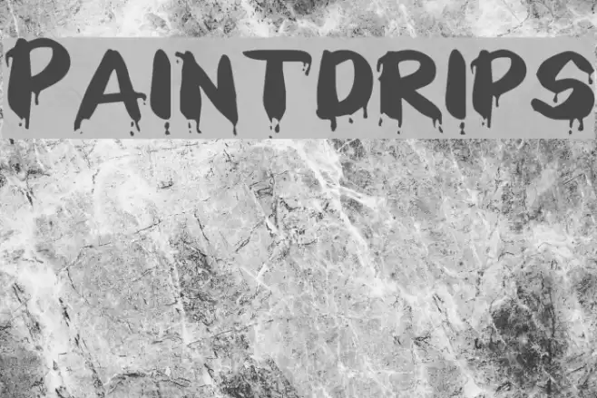 Paintdrips Font examples